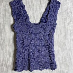 Free People periwinkle bluish purple top tank XS